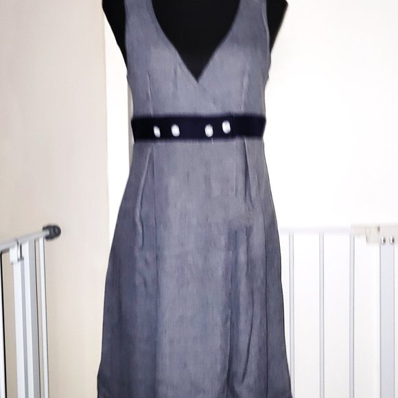 Intimissimi Gray/Black Jewel Button Sleeveless Jumper - M - Picture 3 of 7